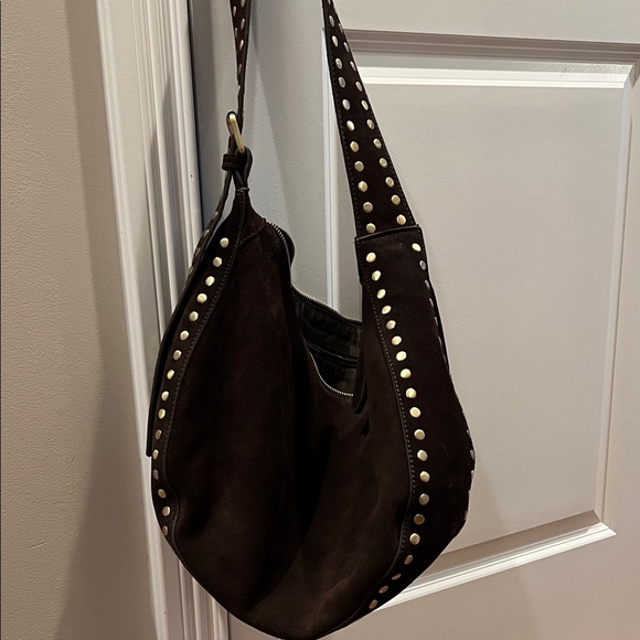 Source Unknown Dark Brown Studded Hobo Bag - Picture 2 of 8